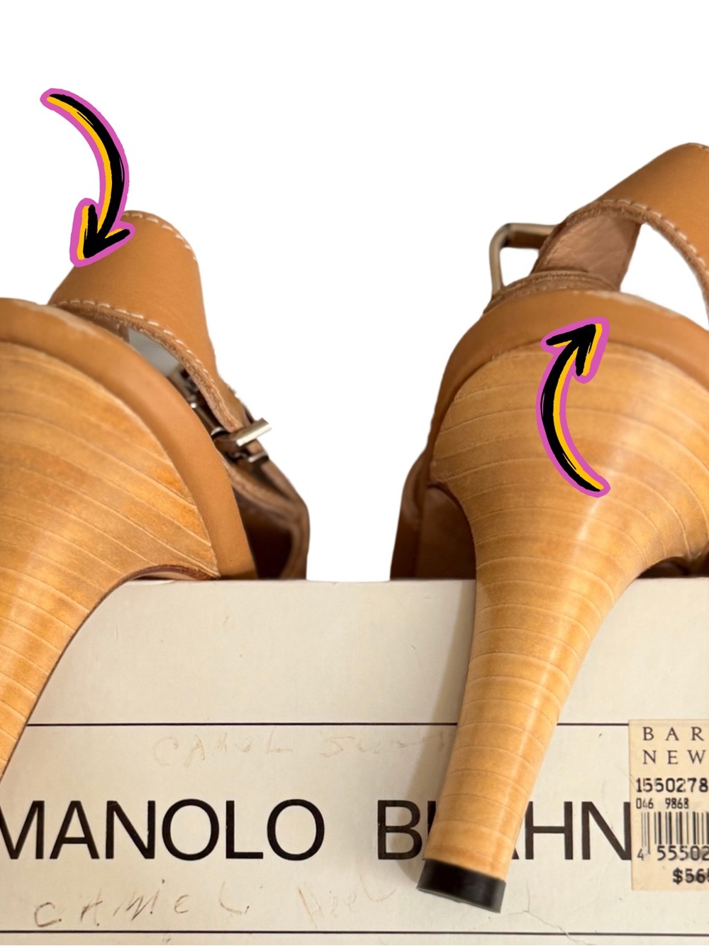 Vintage Manolo Blahnik Kentiatta Bulgaro Leather Sandals | 39 | Box - Picture 7 of 7